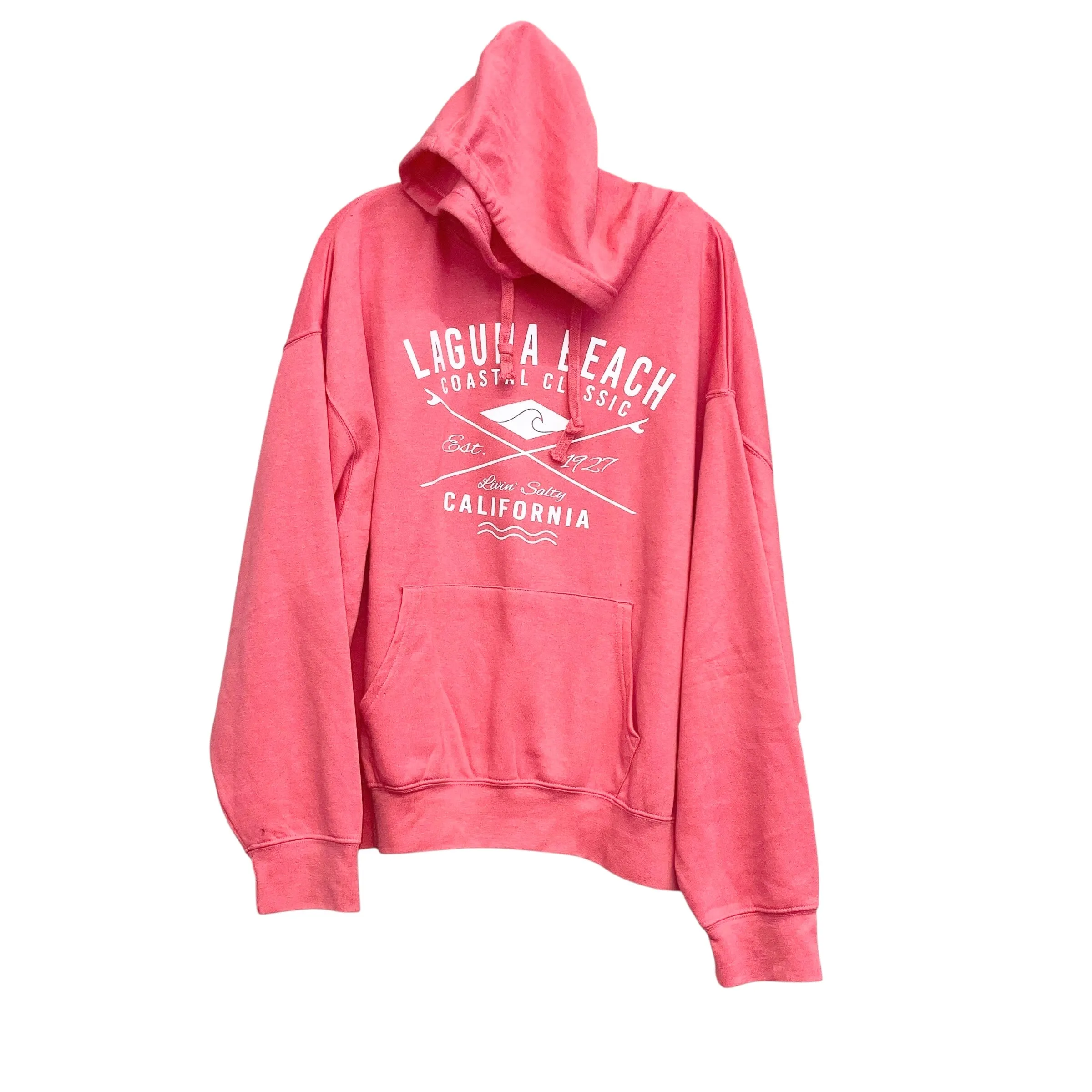 Sweatshirt Hoodie By RELAXX In Coral, Size:L Cold Weather Outfit Air Move