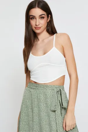 White Crop Top Recycled materials