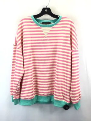 Sweatshirt Collar By Clothes Mentor In Striped Pattern, Size: M Zen Ease