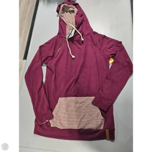 Heart Soul CompressionKnit Sweatshirt Hoodie By Cme In Maroon, Size: M