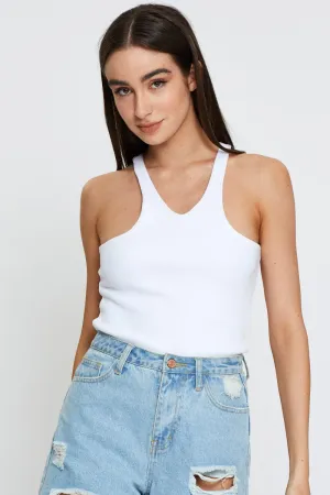 White Singlet Top Comfortable Design