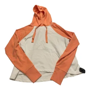 Campus Vibe Versatile Hat Sweatshirt Hoodie By Sweaty Betty In Orange & White, Size: S