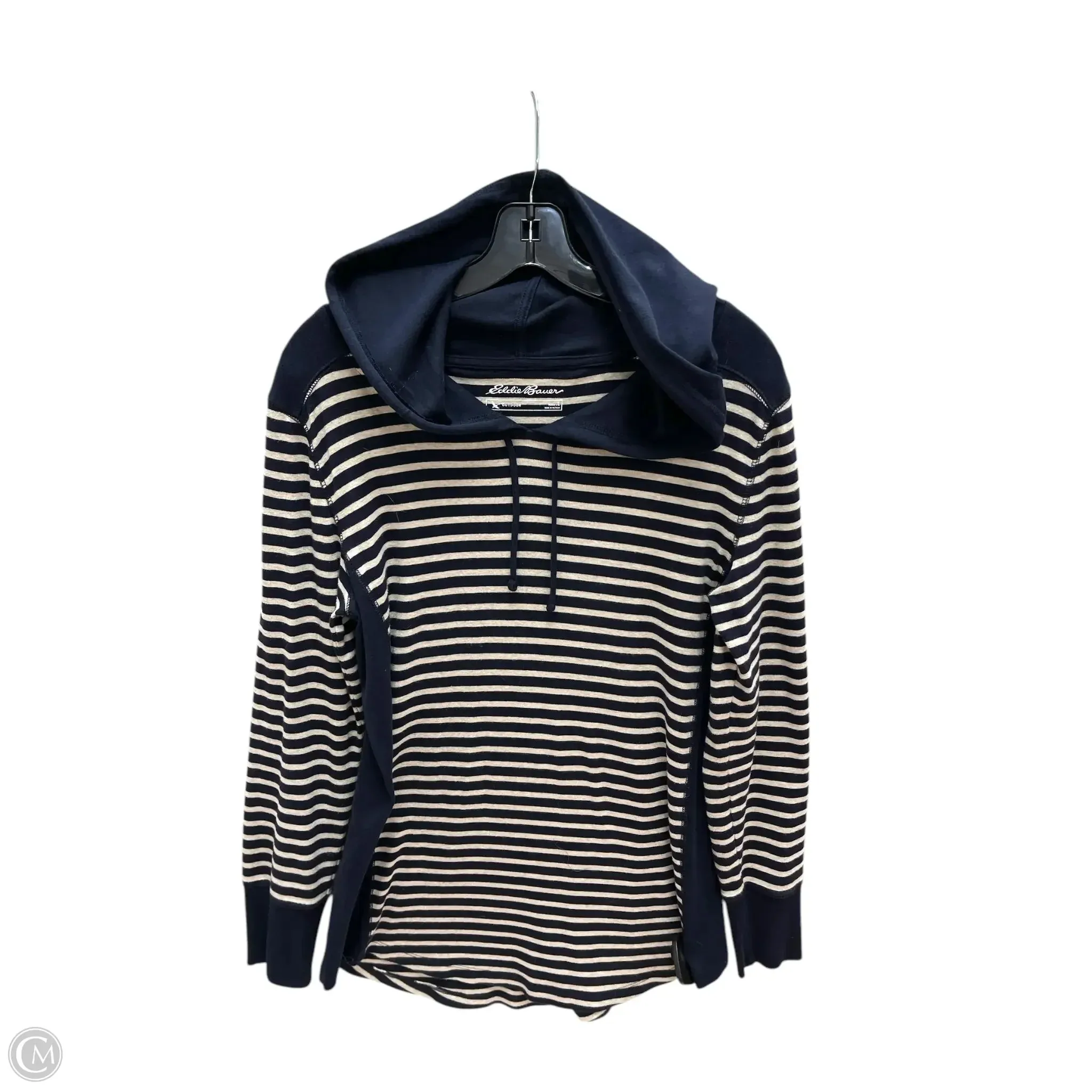 Versatile Dress Sheer Fit Sweatshirt Hoodie By Eddie Bauer In Navy, Size: L