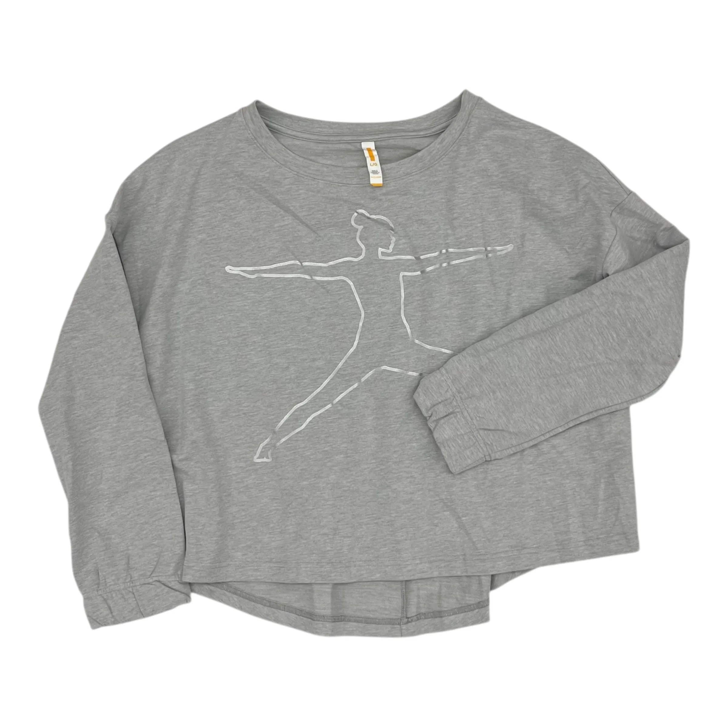 Lightweight Construction Comfy Style Athletic Sweatshirt Crewneck By Lucy In Grey, Size:L