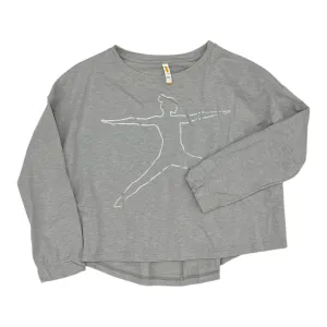 Lightweight Construction Comfy Style Athletic Sweatshirt Crewneck By Lucy In Grey, Size:L