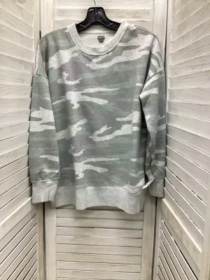 Cozy Dress Sweatshirt Crewneck By Clothes Mentor In Camouflage Print, Size: S