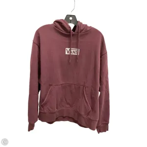 Sweatshirt Hoodie By Vans In Maroon, Size: Xl Relaxing Wear Downtown Cool
