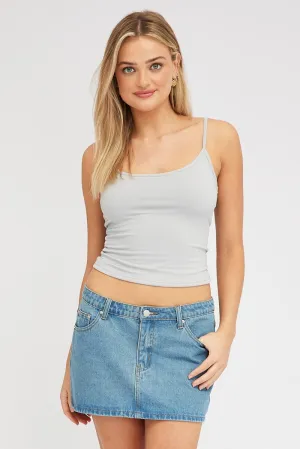 Neo Mode Heart Soul Grey Supersoft Singlet Longline