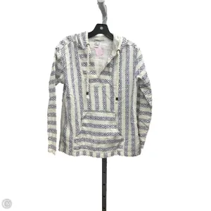Casual Trousers Sweatshirt Hoodie By Forever 21 In Blue & White, Size: S
