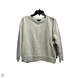 Sweatshirt Crewneck By J. Crew In Cream, Size: S ReflectiveTrims Active Fit