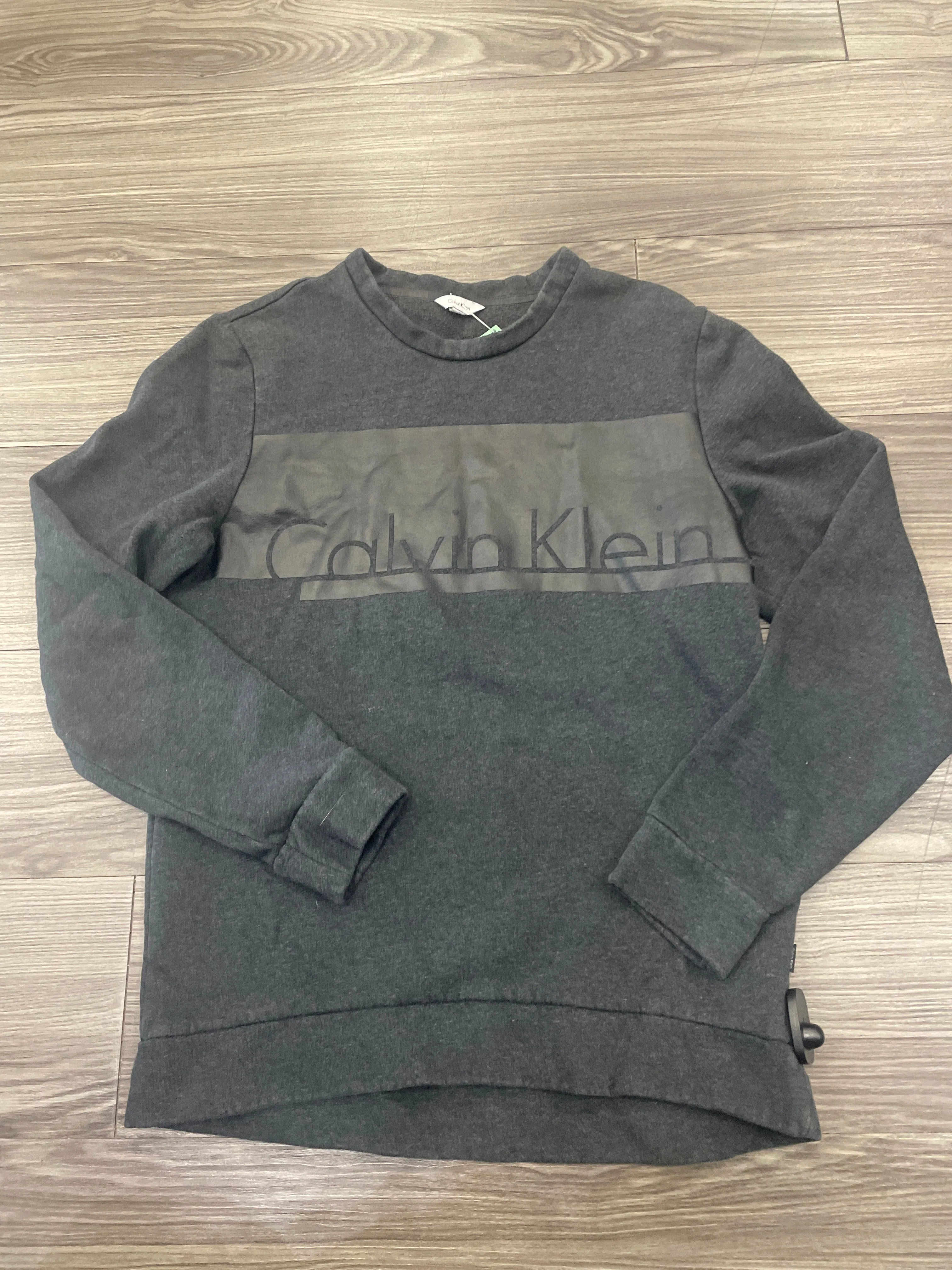 Sweatshirt Crewneck By Calvin Klein In Black, Size: M Run Ready Comfy Fashion
