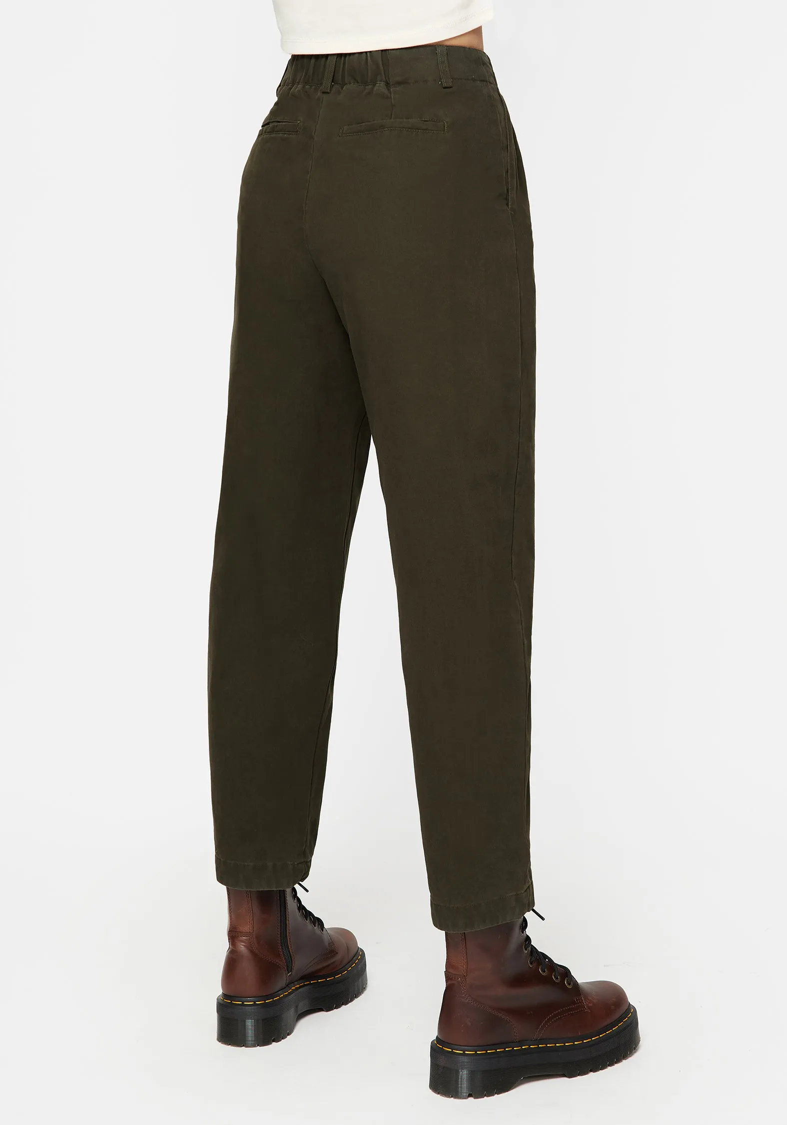 Anti Cling Finish Copia Embroidered Tapered Tailored Trousers