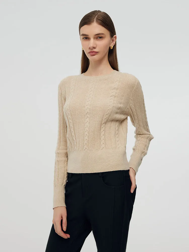 Soft Knit Winter Perfection Cashmere Cable Knit Women Sweater