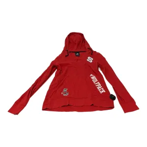 FrictionResistantFabric Athletic Sweatshirt Hoodie By Adidas In Red, Size: M