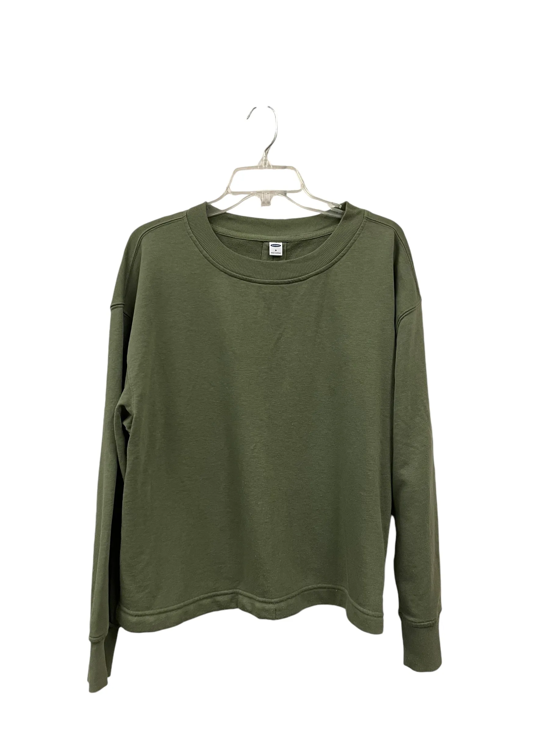 Athletic Sweatshirt Crewneck By Old Navy In Green, Size: M VersatileCuff UVProtectionCloth