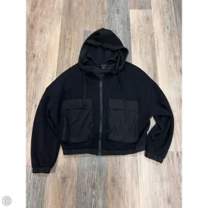 Effortless Style Athletic Sweatshirt Hoodie By Rae Mode In Black, Size: S
