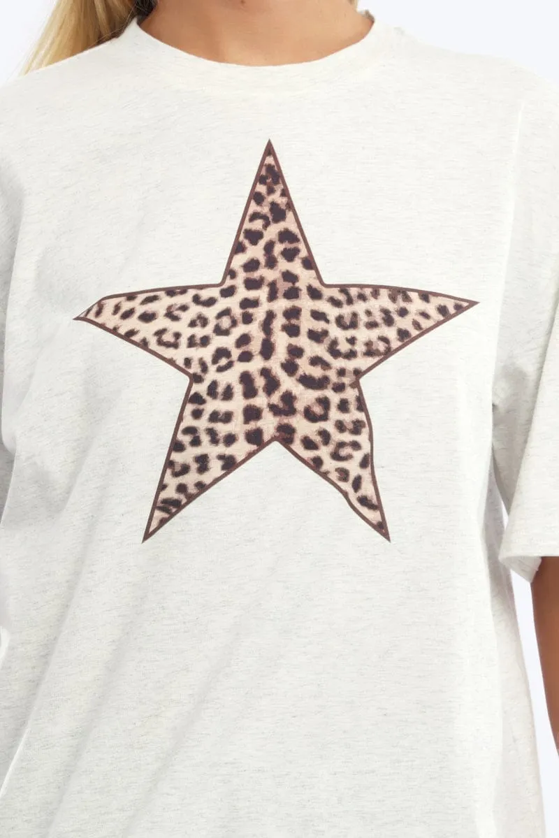 Grey Graphic Tee Short Sleeve FadeResistant Coating