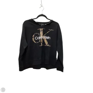 Cool Glow Sweatshirt Crewneck By Calvin Klein In Black, Size: M