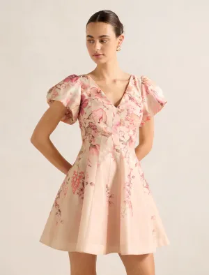 Glow Edge Relaxed Style Camden Puff Sleeve Mini Dress
