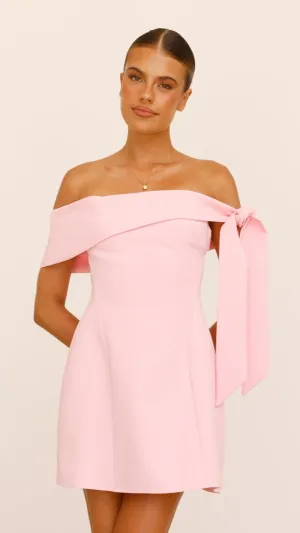Stage Heat Fun Mode Halen Off Shoulder Mini Dress - Pink