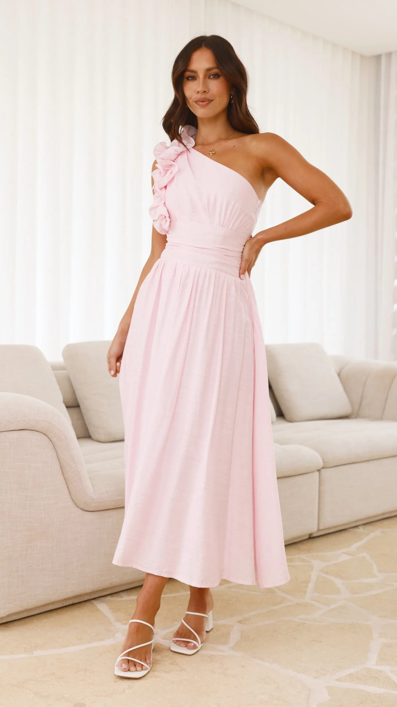 Okalani Midi Dress - Pink Casual Yet Chic