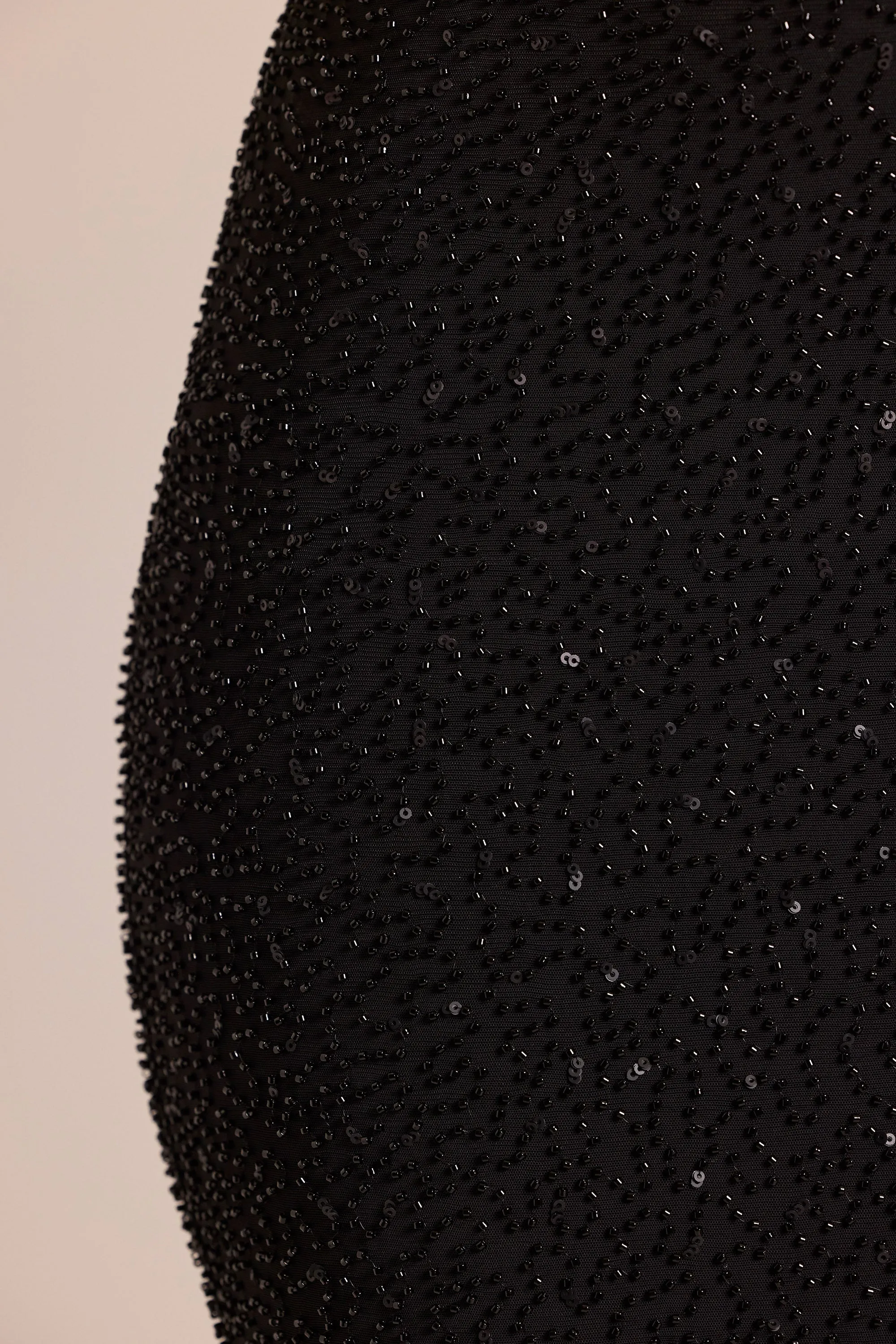 Unisex style Tiered hem Embellished Mid-Rise Maxi Skirt in Black
