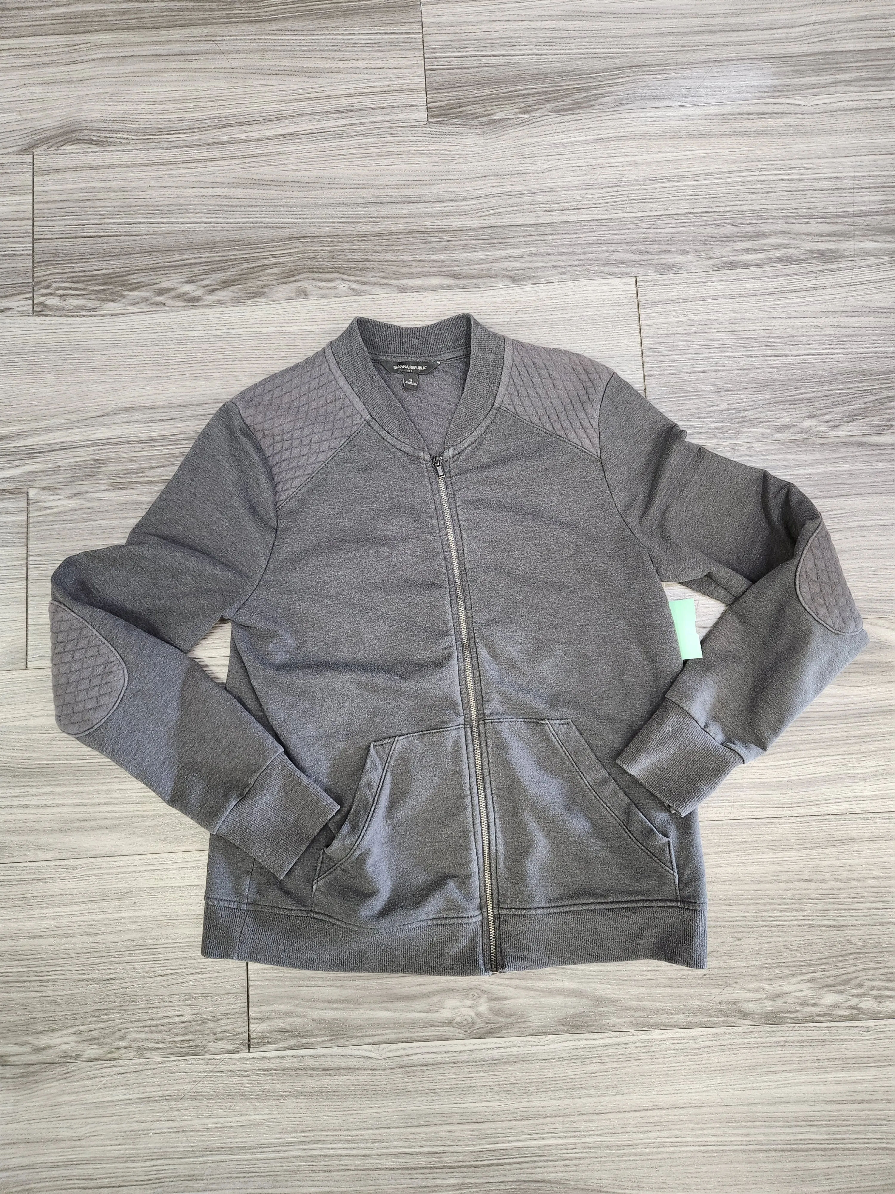 SeamlessPockets Cool Nylon Grey Sweatshirt Crewneck Banana Republic, Size S