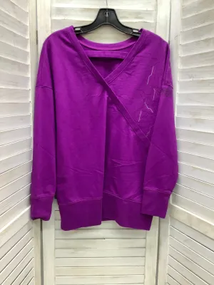 PunctureResistant Fabric Sweatshirt Crewneck By Clothes Mentor In Purple, Size: M