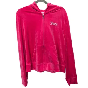 Sweatshirt Hoodie By Juicy Couture In Pink, Size:Xl Airtight Zipper