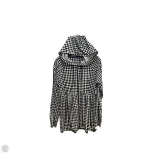 CrossBackStructure Sweatshirt Hoodie By Lug In Black & White, Size: M