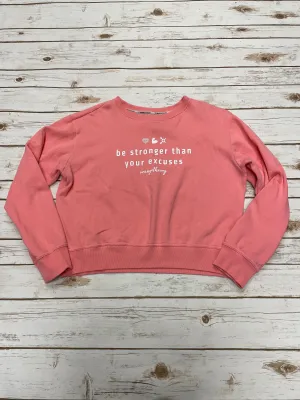 Warm Tracksuit Urban Wear Athletic Sweatshirt Crewneck By Cme In Peach, Size: M