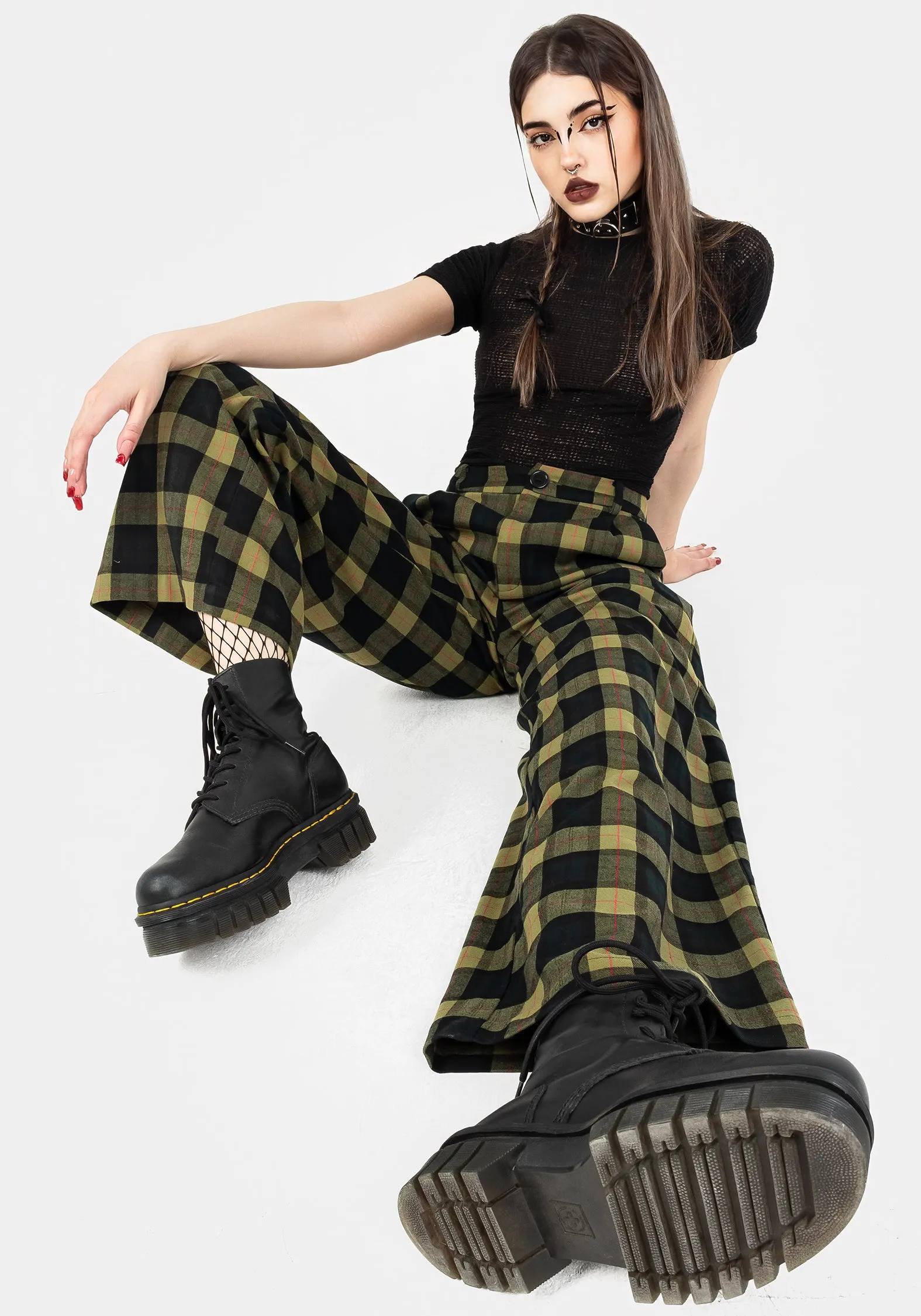 Urban Utility Relaxed Comfort Look Rapture Wide Leg Check Trousers