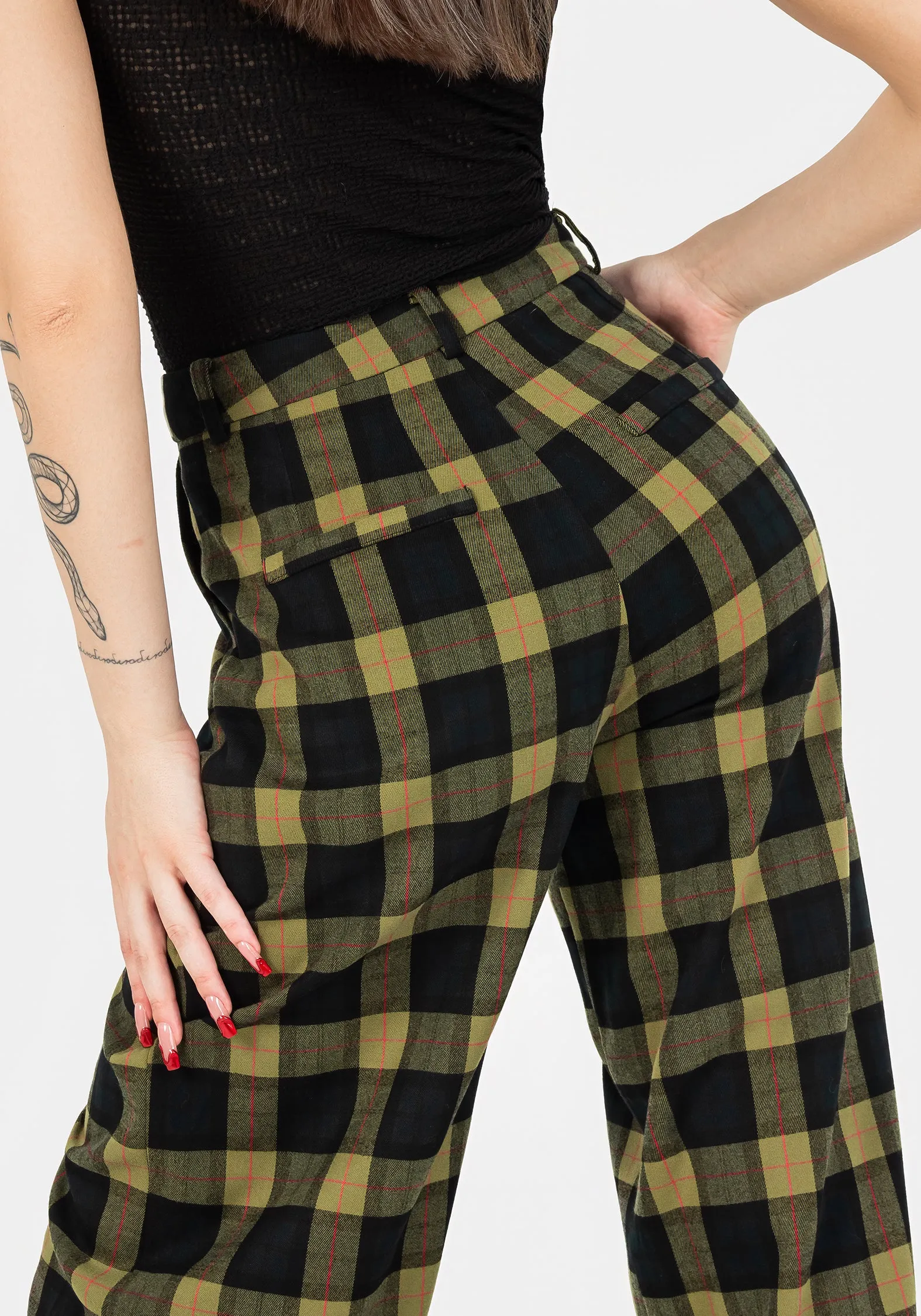 AntiStaticTreatment Rapture Wide Leg Check Trousers