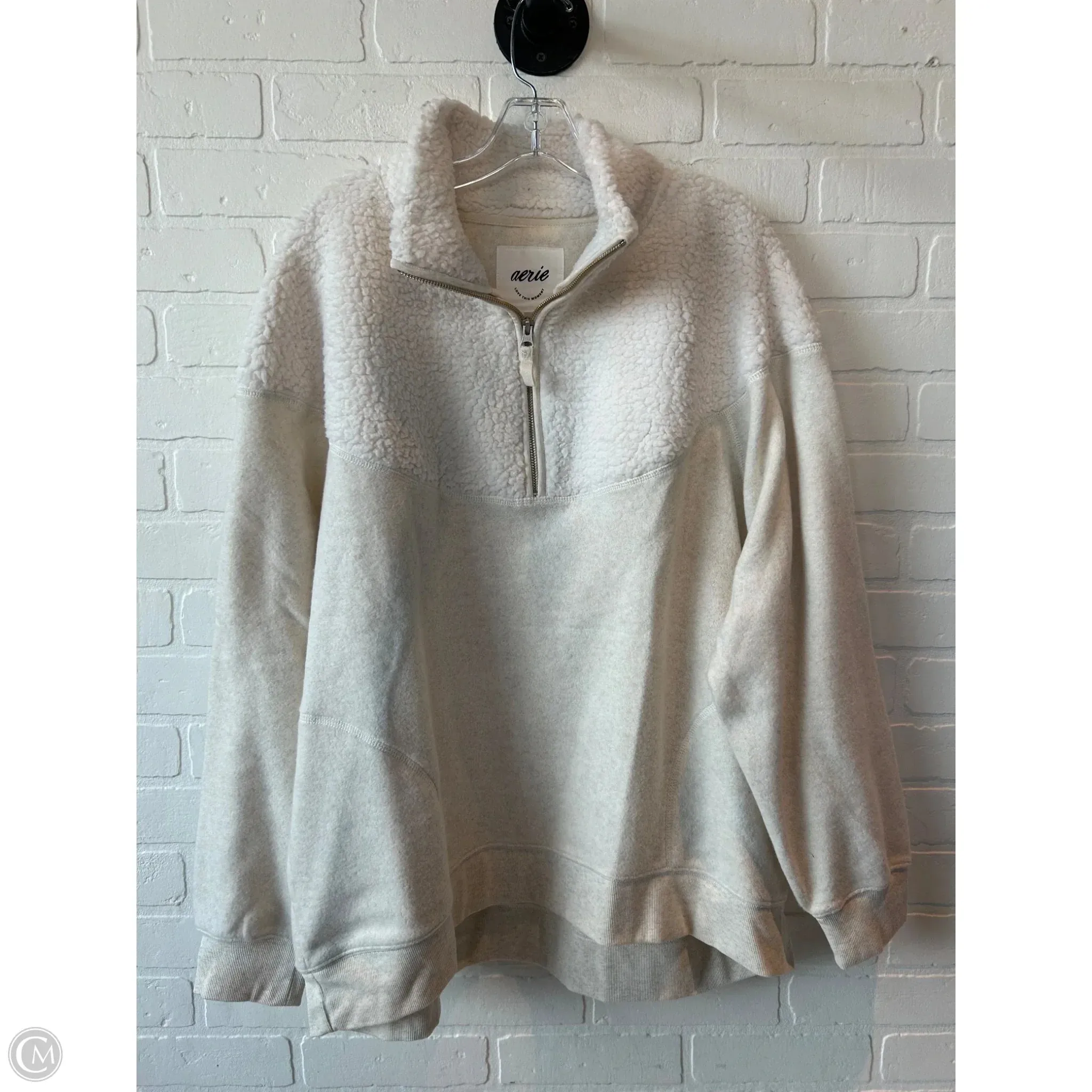 CompactKnit Sweatshirt Collar By Aerie In Cream, Size: L