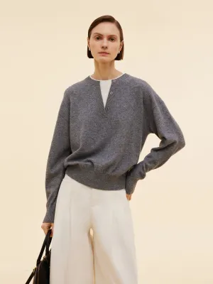 Pre-Order 100% Wool Faux Two-Piece Women Sweater Functional Layer Street Style