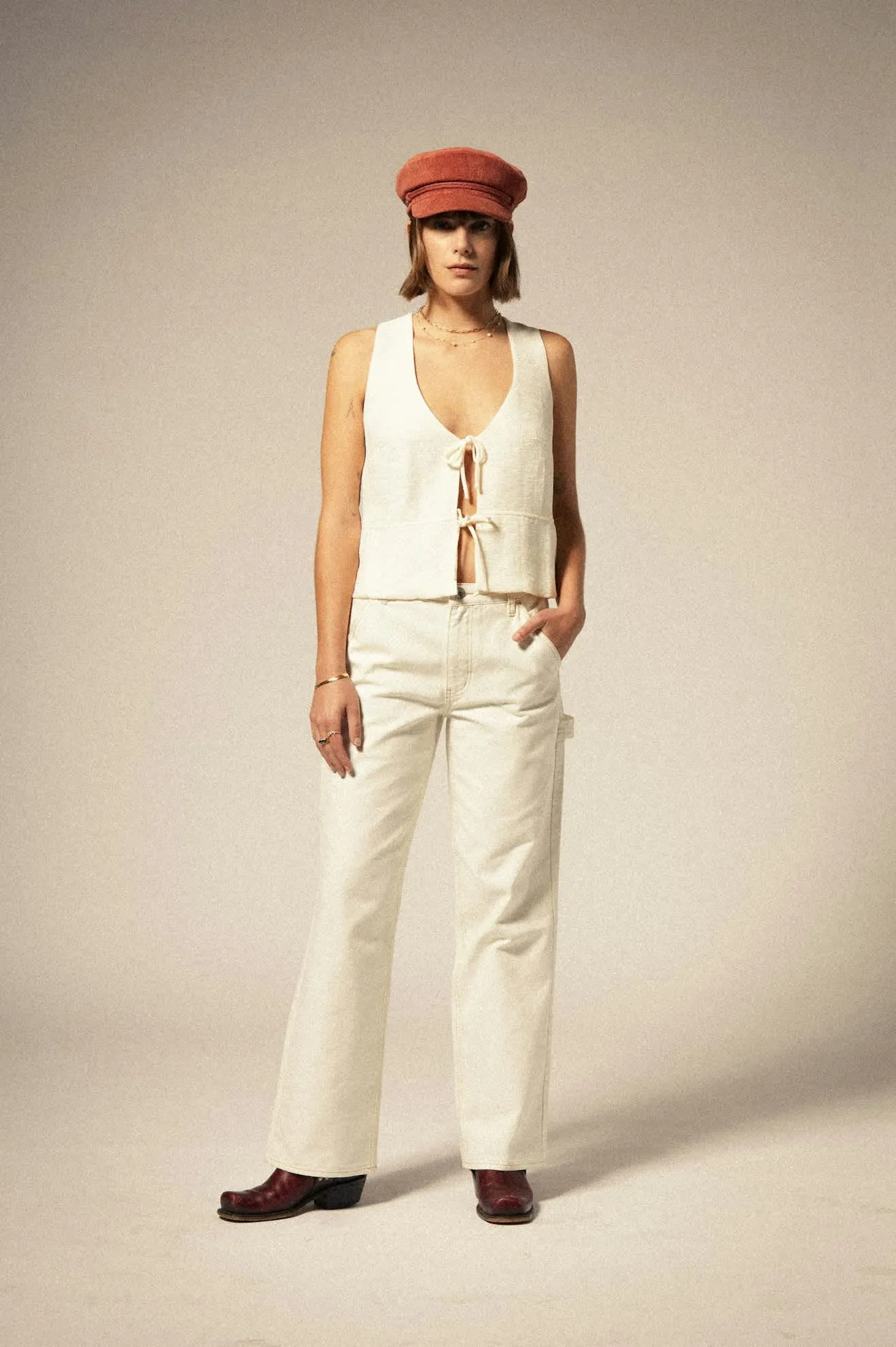 Timeless Design Essex Painter Pant - Egret White