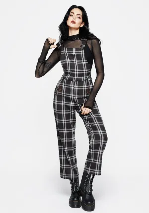 Persimmon Embroidered Check Dungarees Sport Friendly