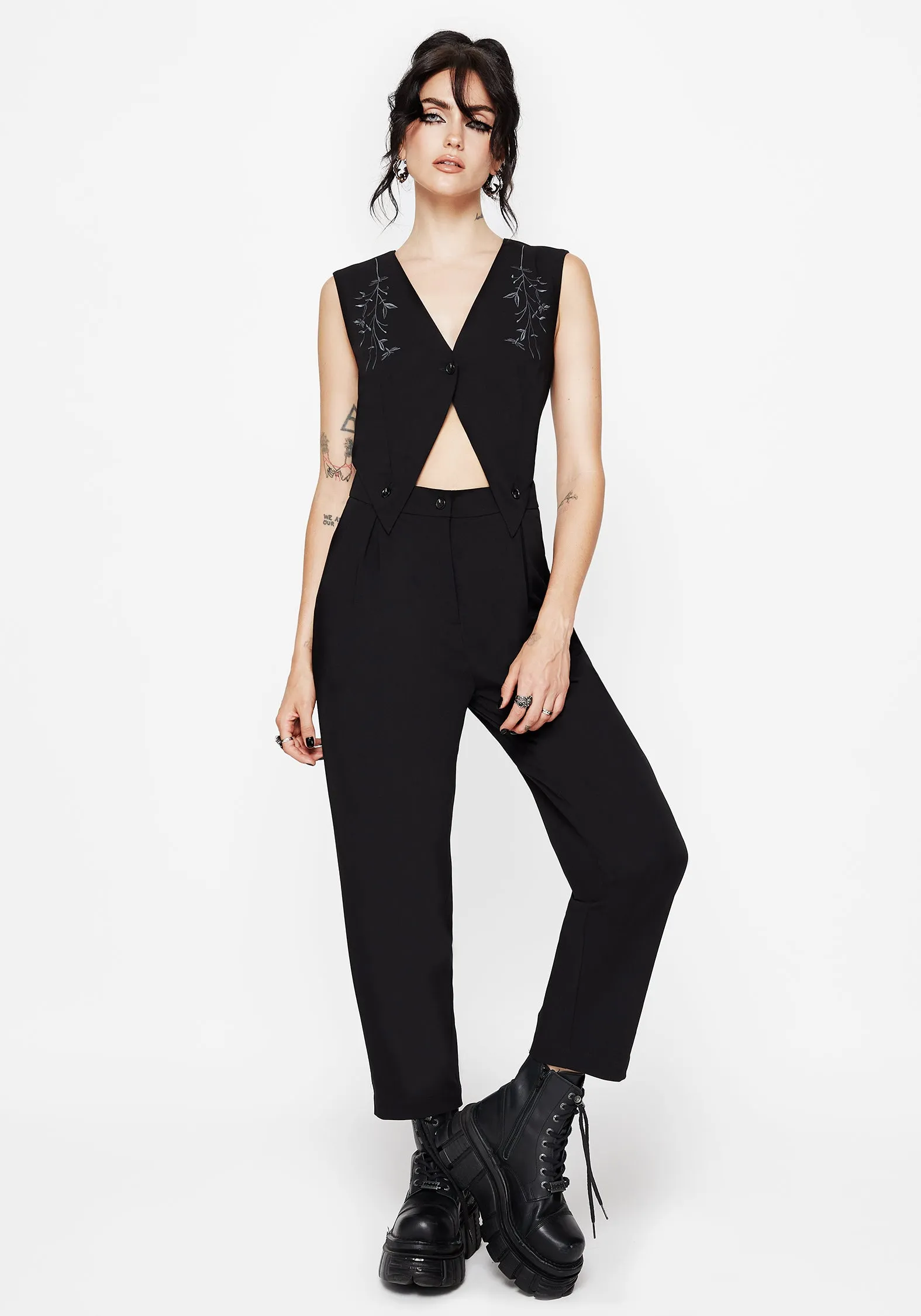 Damona Tailored Waistcoat and Trouser Set Zero Waste Manufacturing Freedom Motion