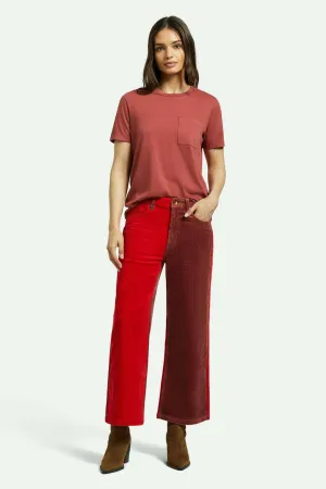 Margo Cropped 5-Pocket Pant - Cowhide/Mars Red Cord TaglessLabel Flattering Style