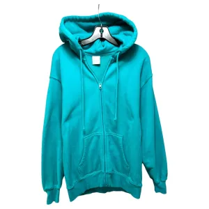 Cozy Fleece Boyfriend Sweatshirt Hoodie By Tna In Teal, Size: S WindproofInterior