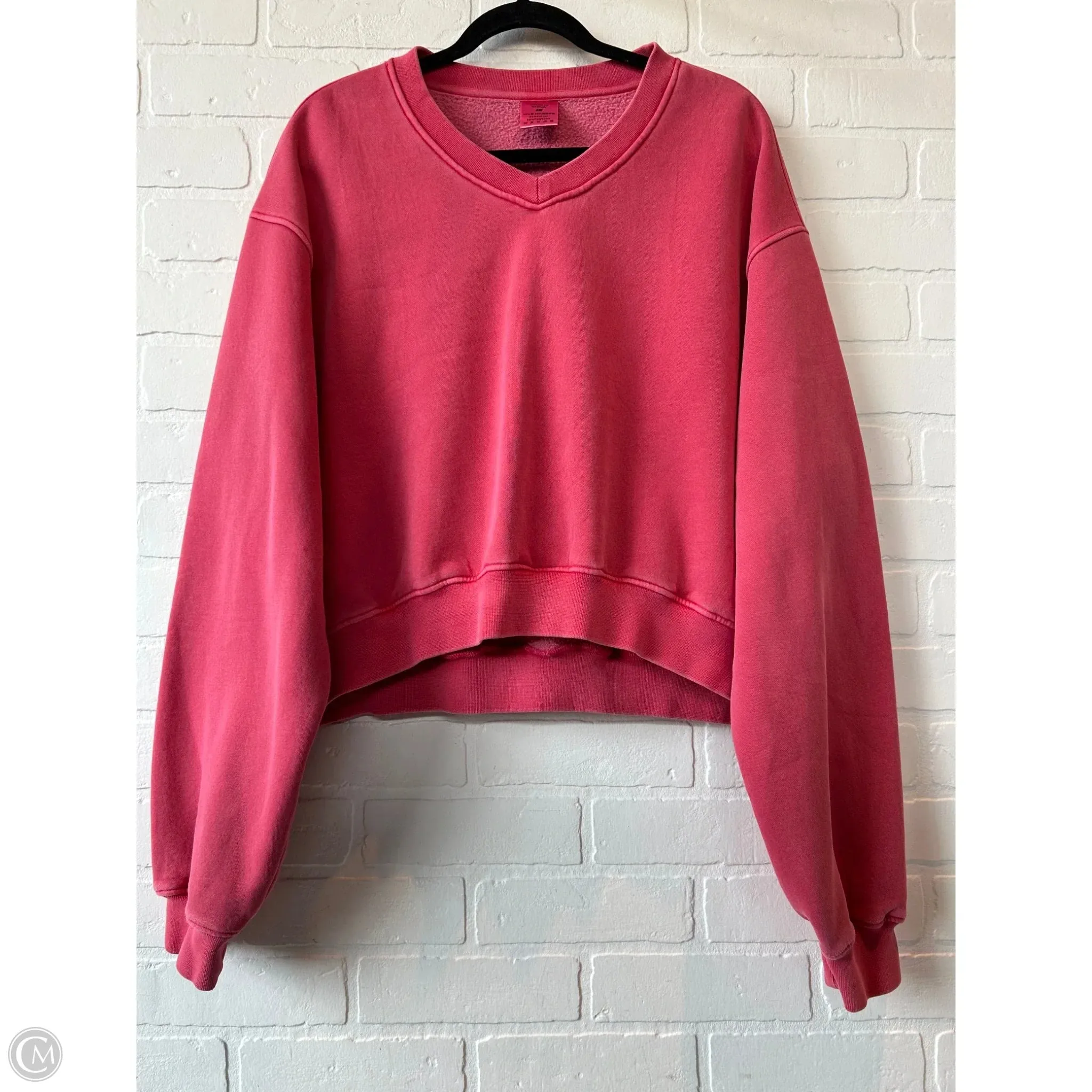 Sweatshirt Crewneck By Clothes Mentor In Red, Size: L Raw Linen