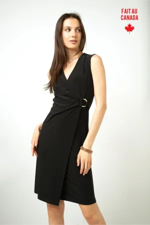 Robe portefeuille sans manches - CONSUELO - (R-B3) Sleek Silhouette