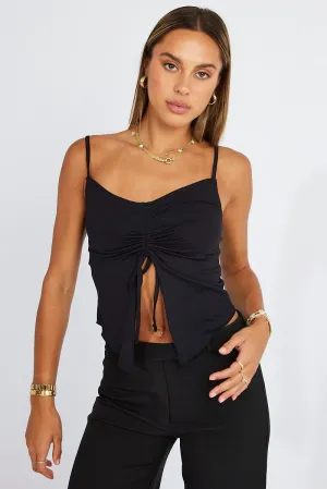 Black Singlet Top WeightlessLayeringPiece Sheer Fit