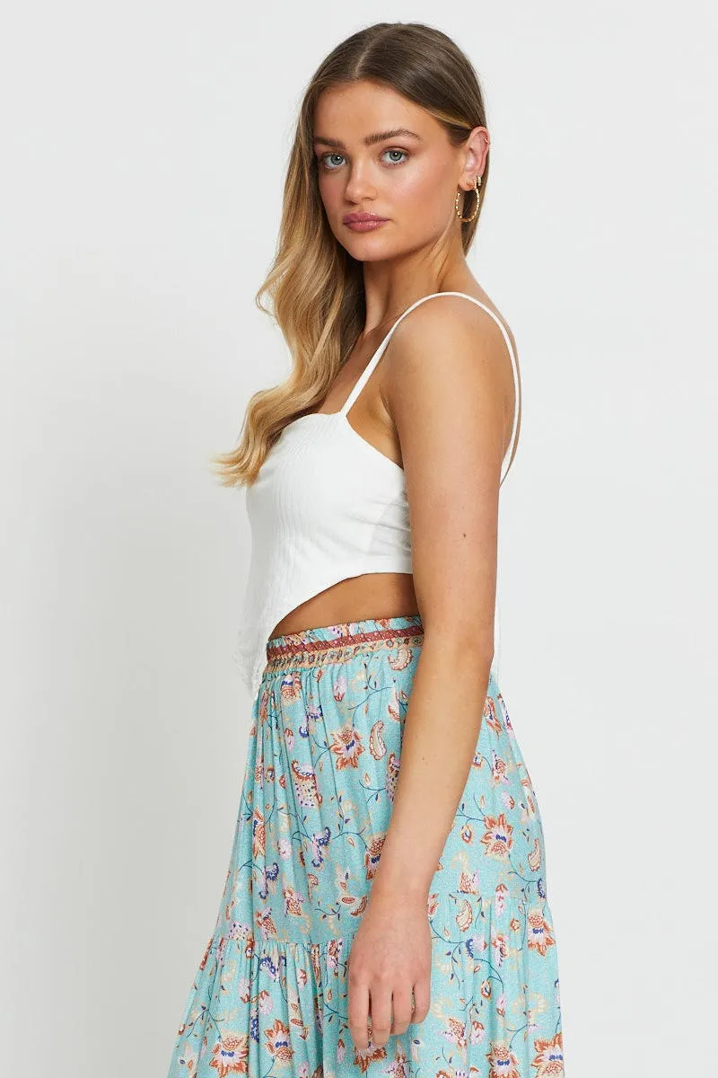 FastDrying Inner Layer Effortless Style White Crop Top