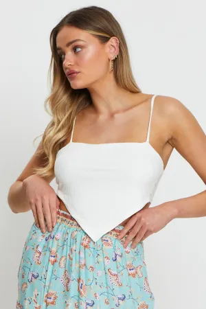 White Crop Top Snow Ready