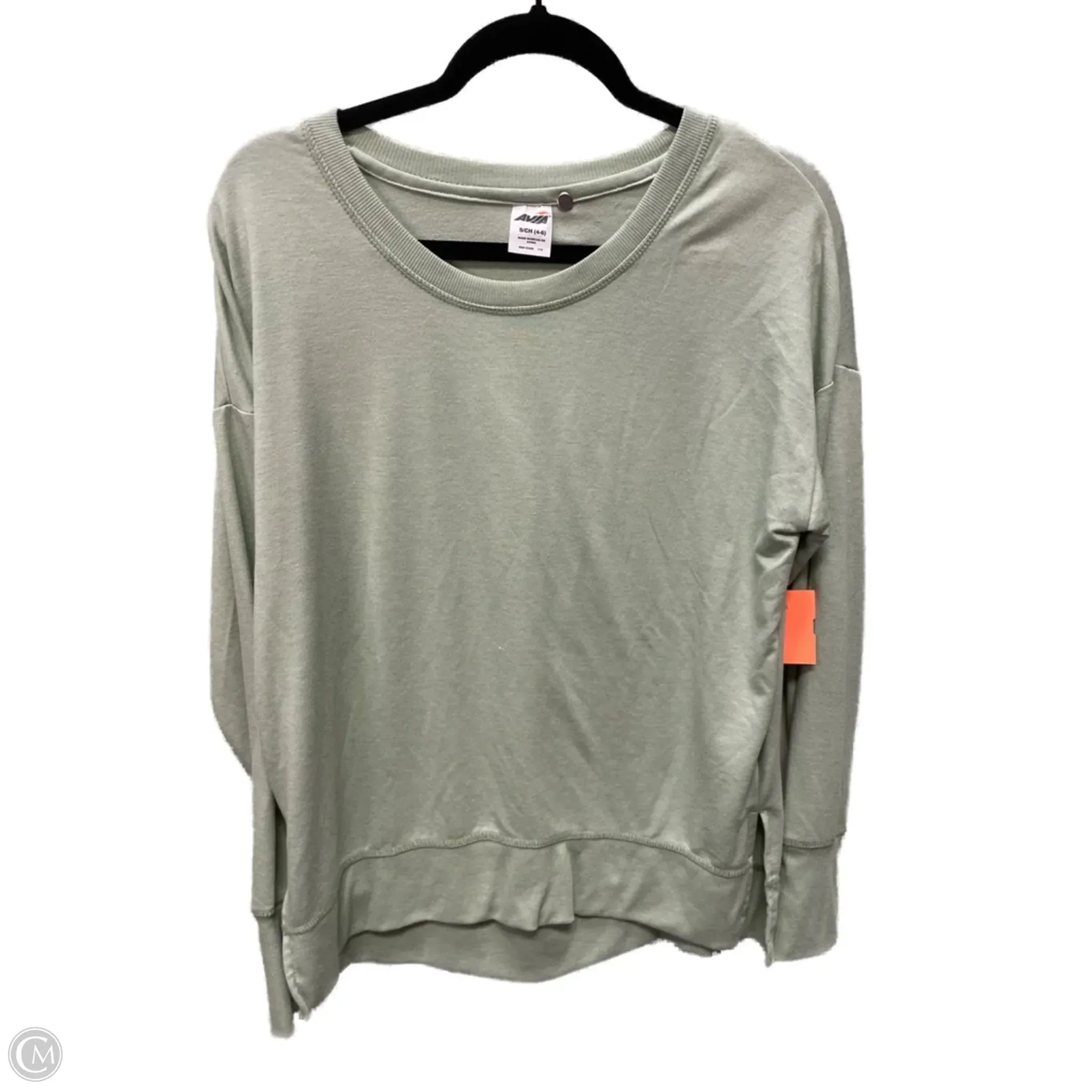 Silent Mood TearResistant Fabric Athletic Sweatshirt Crewneck By Avia In Green, Size: S