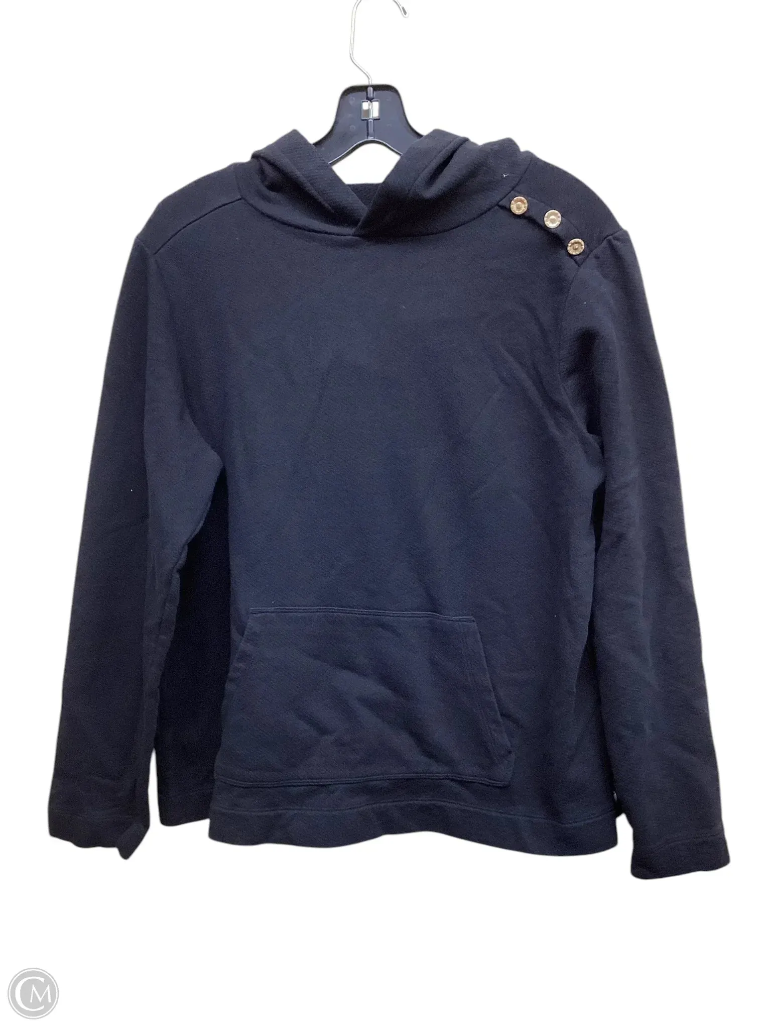 Sweatshirt Hoodie By Loft In Black, Size: L RecycledPolyester