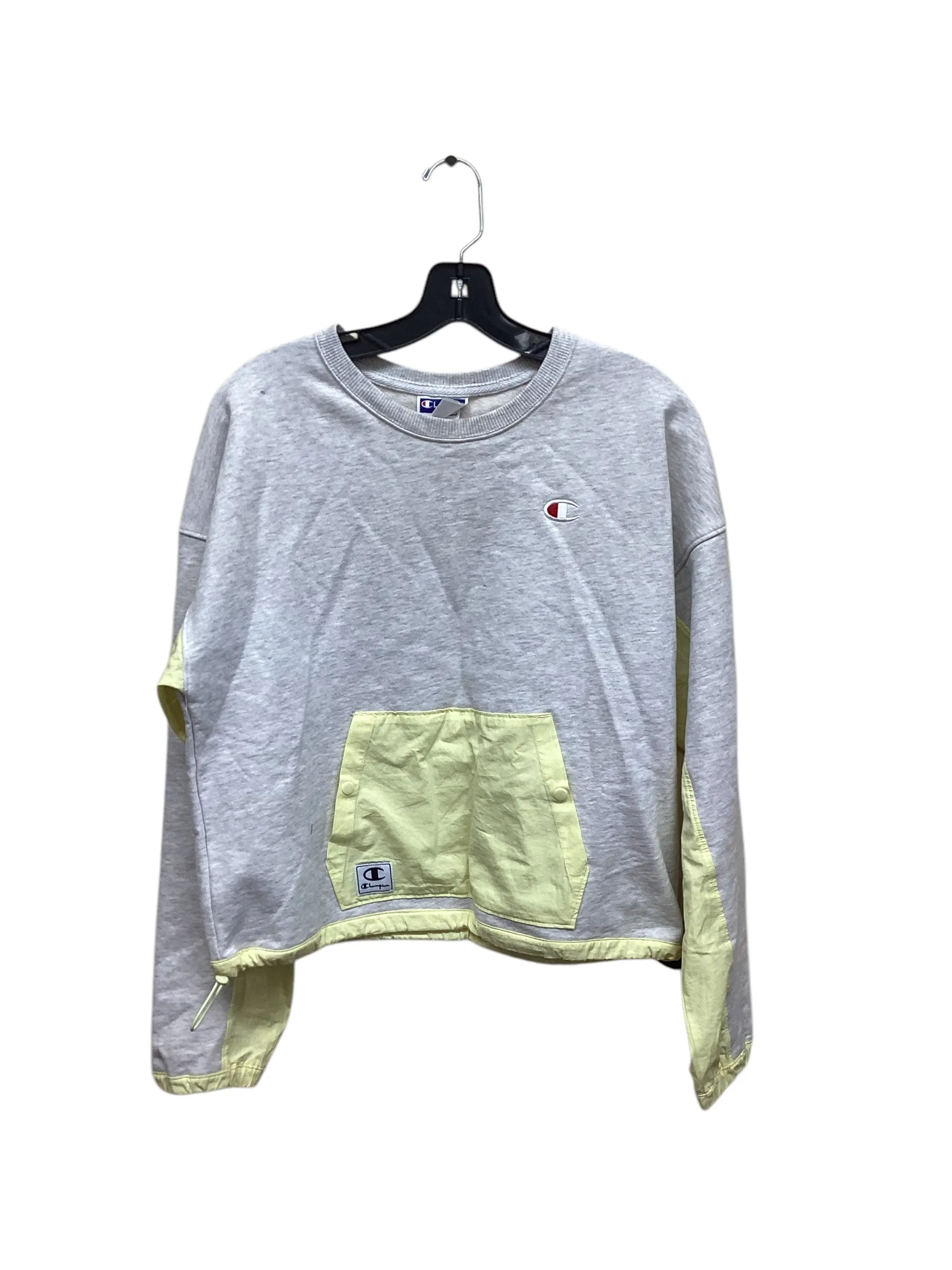 Athletic Sweatshirt Crewneck By Champion In Tan & Yellow, Size: S New Yorker
