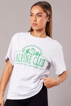 dry cleanable UVProtectionFinish Grey Graphic Tee Short Sleeve