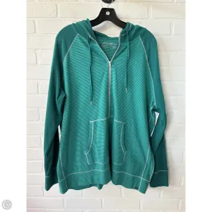 Sweatshirt Hoodie By Eddie Bauer In Green, Size: 2x Holiday Glow